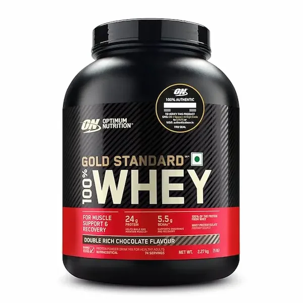 ON Gold Standard 100% Whey Protein Powder | Double Rich Chocolate | 2.27kg