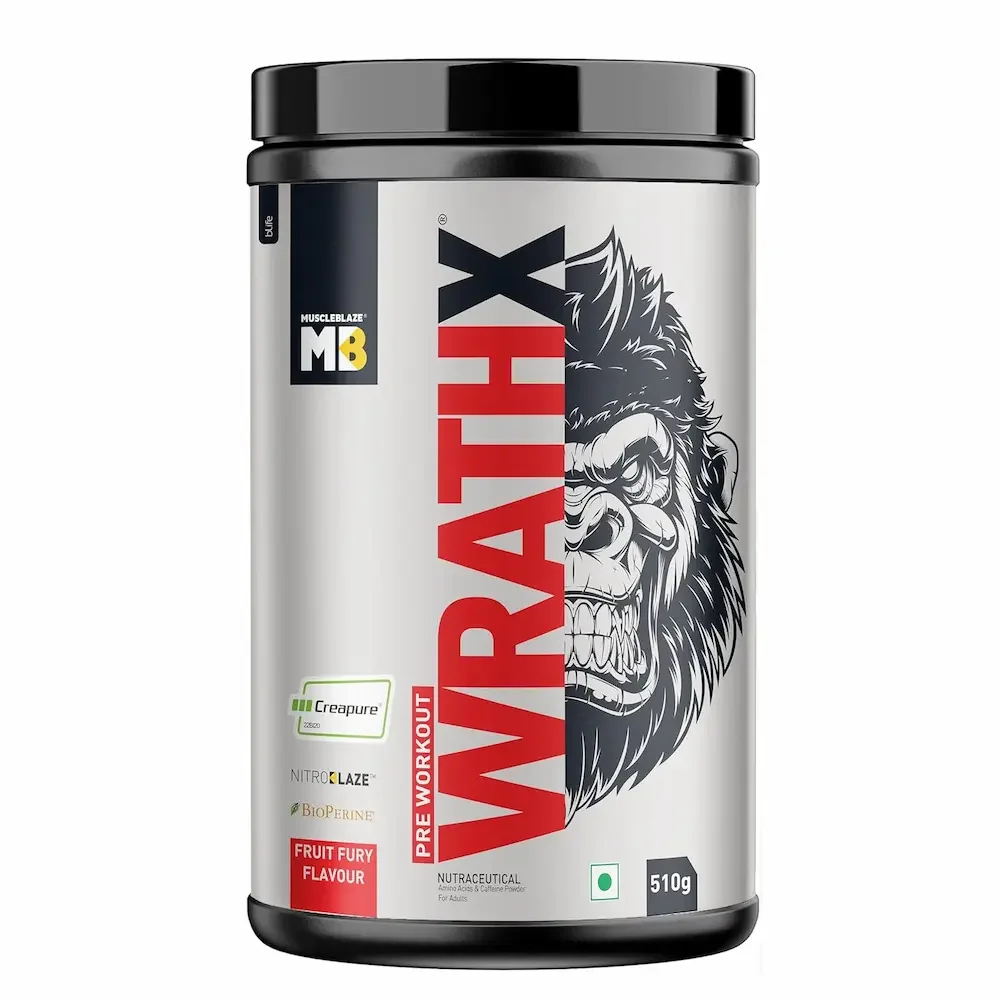 MuscleBlaze Pre Workout WrathX | Cola Frost | 510g