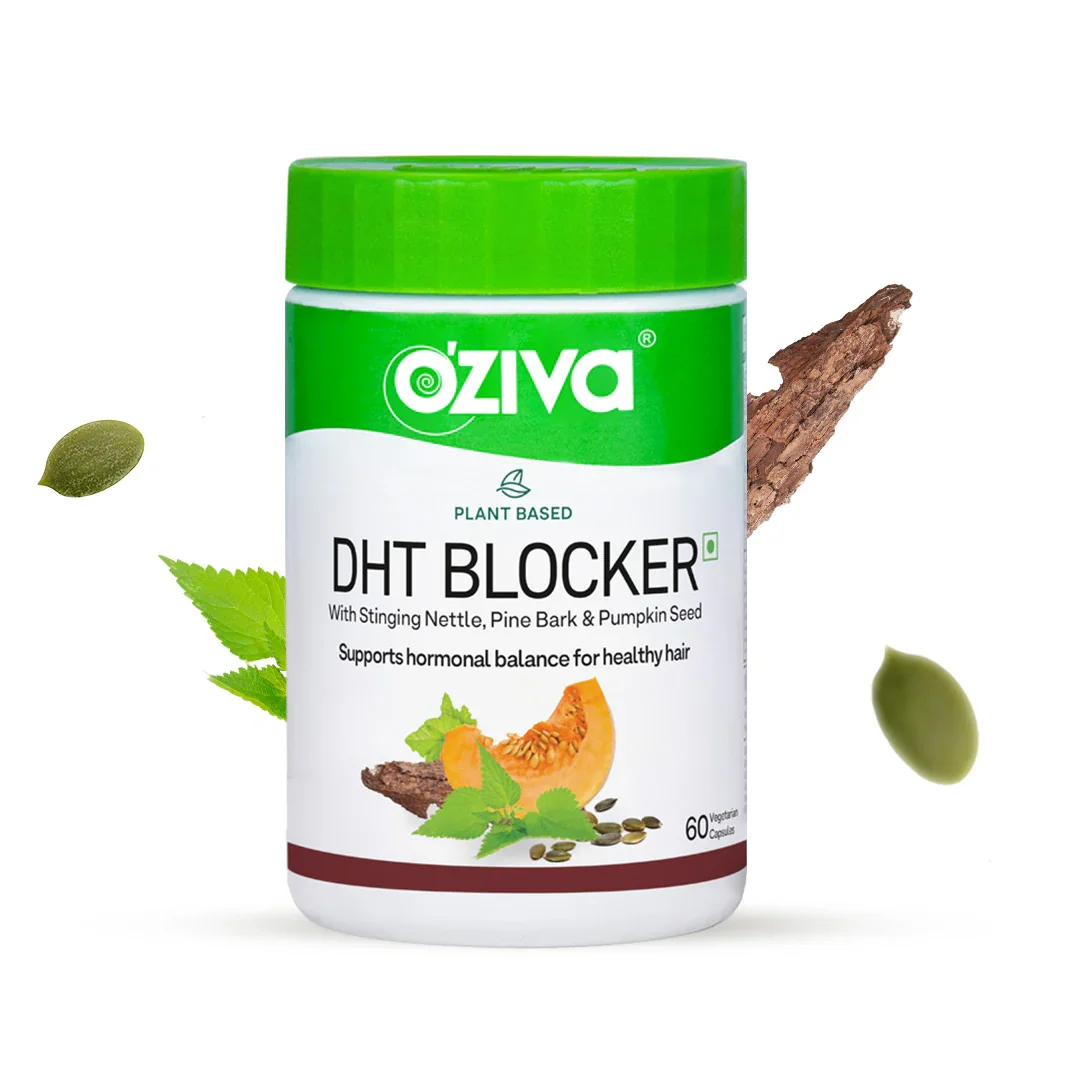 Oziva Plant Based DHT Blocker - 60 Capsules