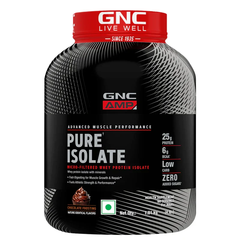GNC AMP Pure Isolate (Low/Zero Carb) | Chocolate Frosting | 1.81kg