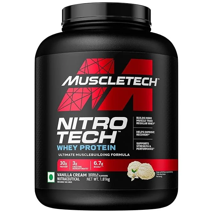 MuscleTech Nitro-Tech Whey Protein | Vanilla Cream | 1.81kg