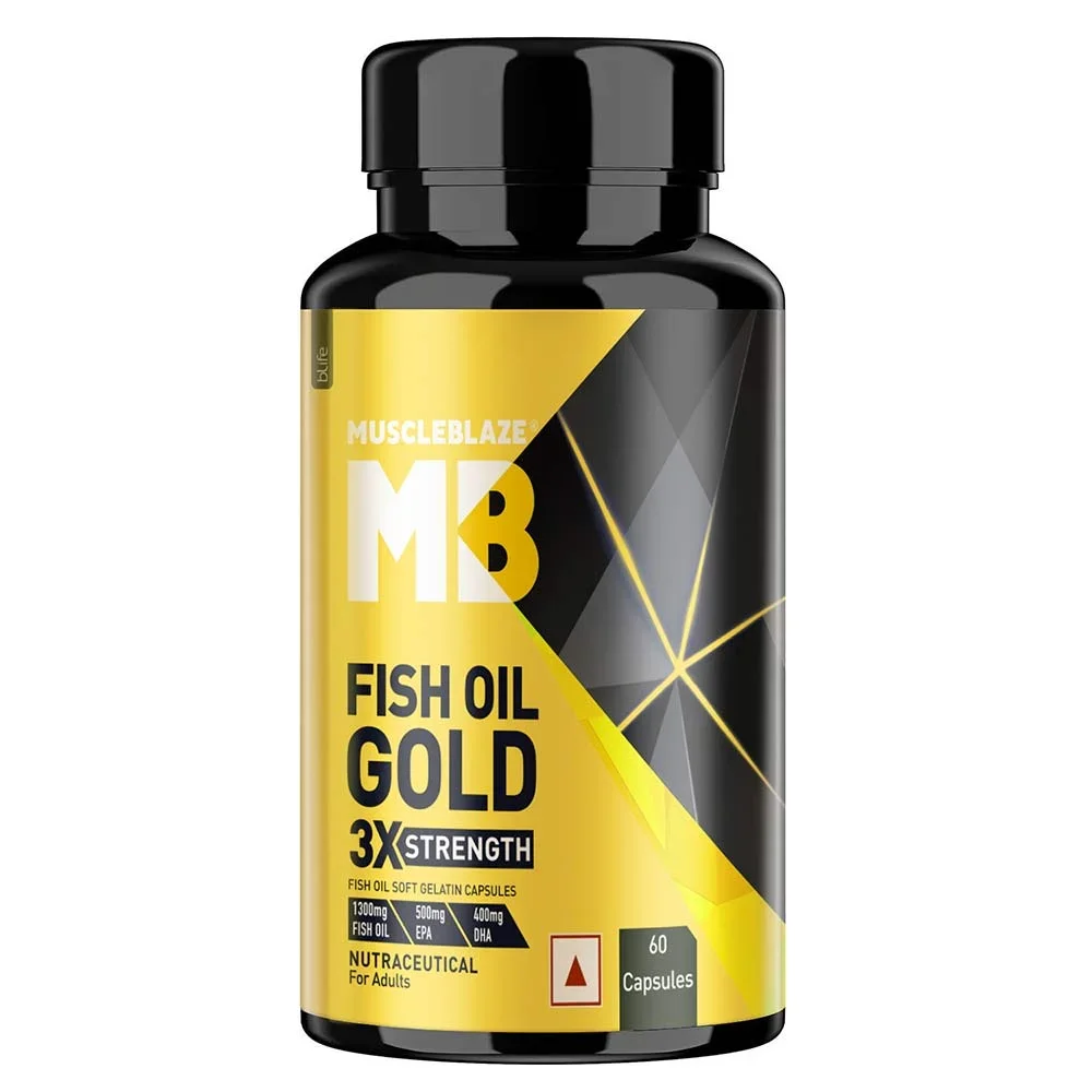 MuscleBlaze Omega 3 Fish Oil Gold 60 capsules