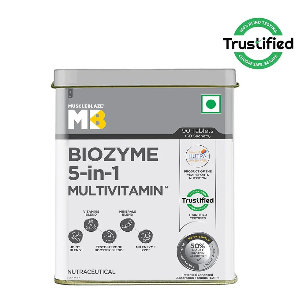 MuscleBlaze Biozyme 5 in 1 Multivitamin 90 tablet