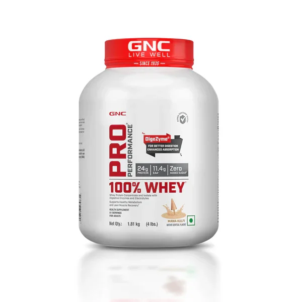GNC 100% Whey Protein | Mawa Kulfi | 1.81kg