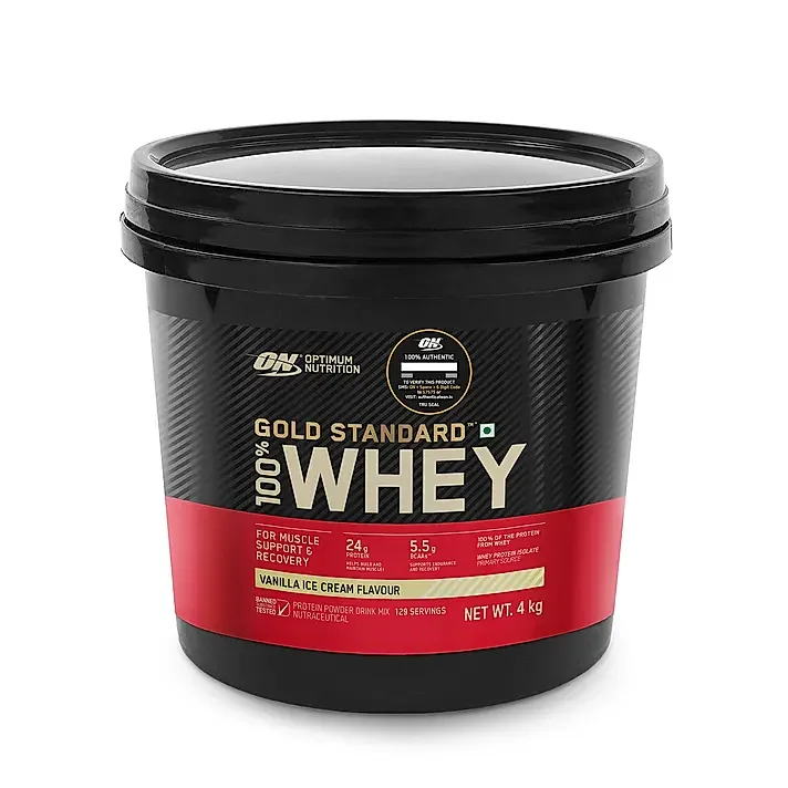 ON Gold Standard 100% Whey Protein Powder | Vanilla Ice Cream | 4kg
