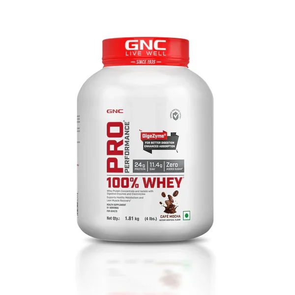 GNC 100% Whey Protein | Cafe Mocha | 1.81kg