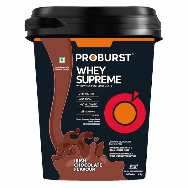 PROBURST Whey Supreme Protein | Double Chocolate | 4kg