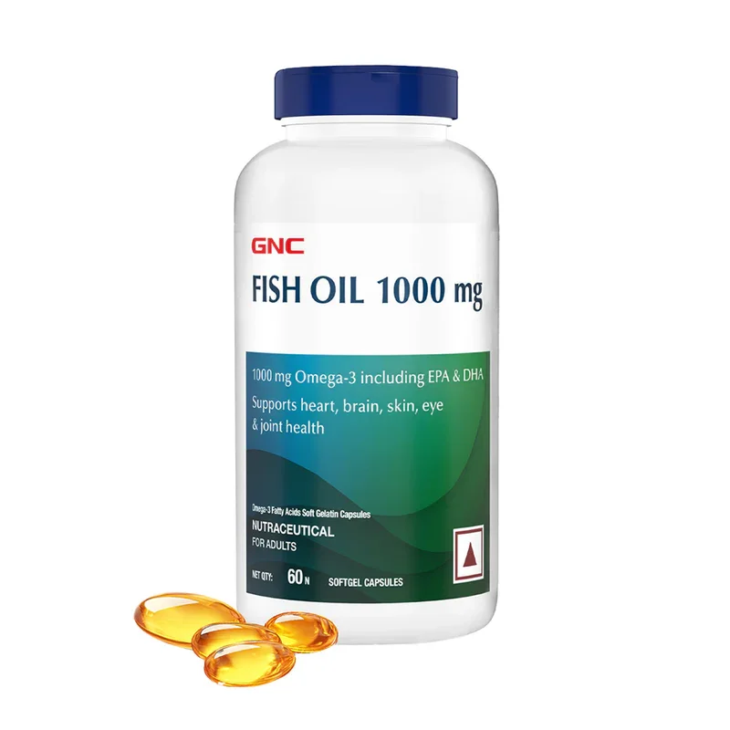 GNC Fish Oil 1000mg Omega-3 Supplement | 60 Softgels