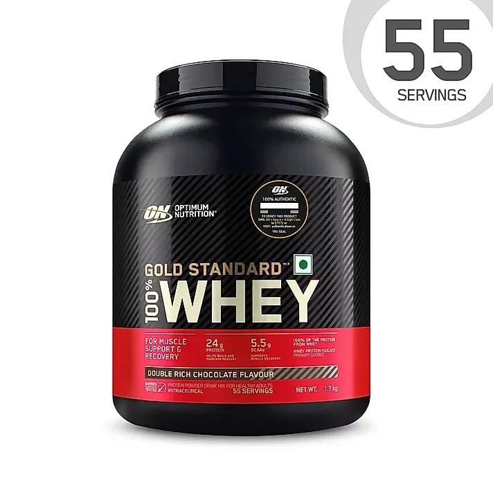 ON Gold Standard 100% Whey Protein Powder | Double Rich Chocolate | 1.7kg