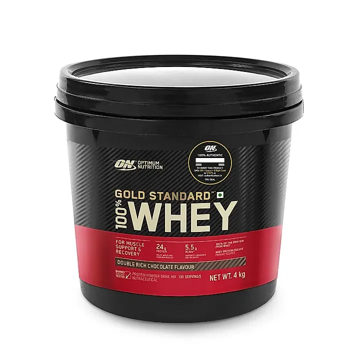 ON Gold Standard 100% Whey Protein Powder | Double Rich Chocolate | 4kg