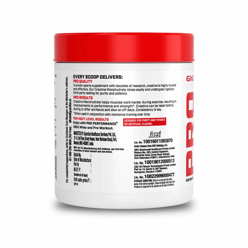 GNC Pro Performance Creatine Monohydrate | Blueberry | 100g - Image 3