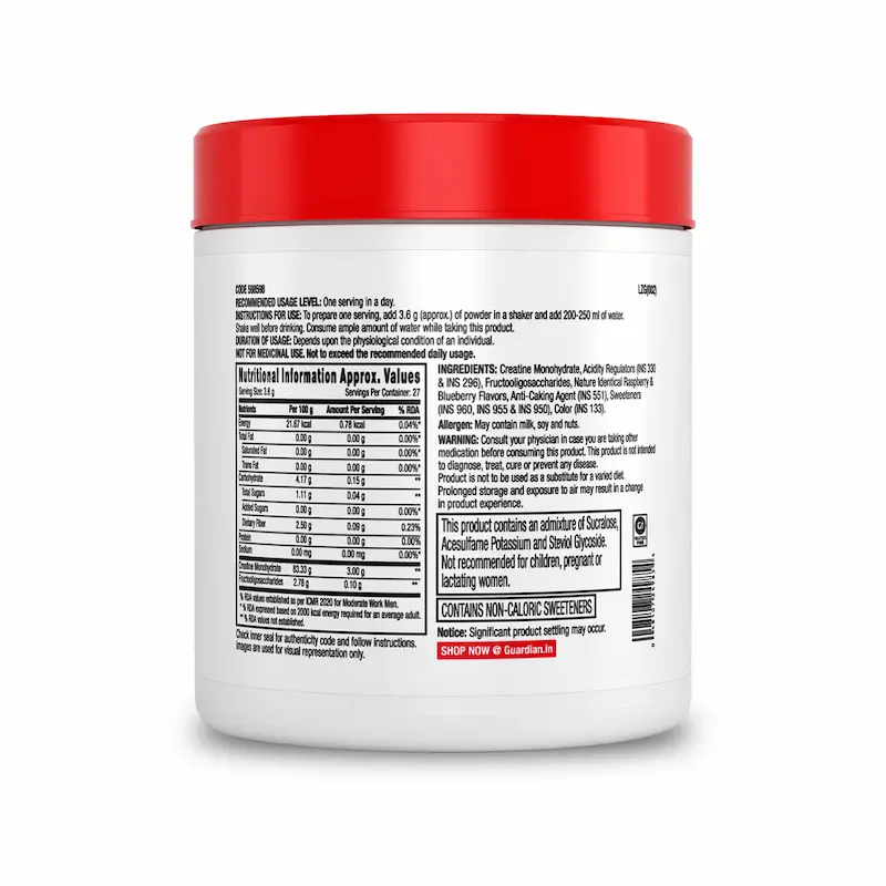 GNC Pro Performance Creatine Monohydrate | Blueberry | 100g - Image 4